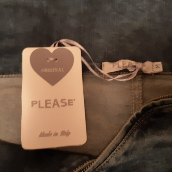 PLEASE Jean Jacket Size Medium NWT - Picture 6 of 7